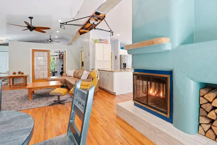 3 sided wood burning fireplace