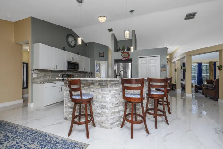 Updated Modern Granite and Stone Kitchen