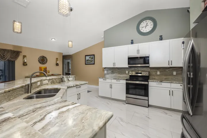 Updated Modern Granite and Stone Kitchen
