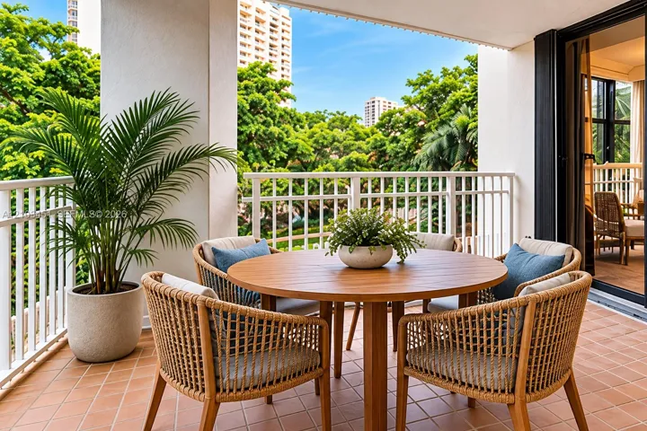 staged balcony