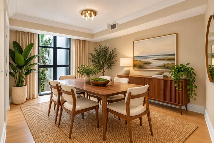 Staged Dining area