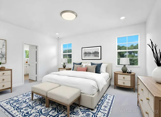 Primary Bedroom Staged