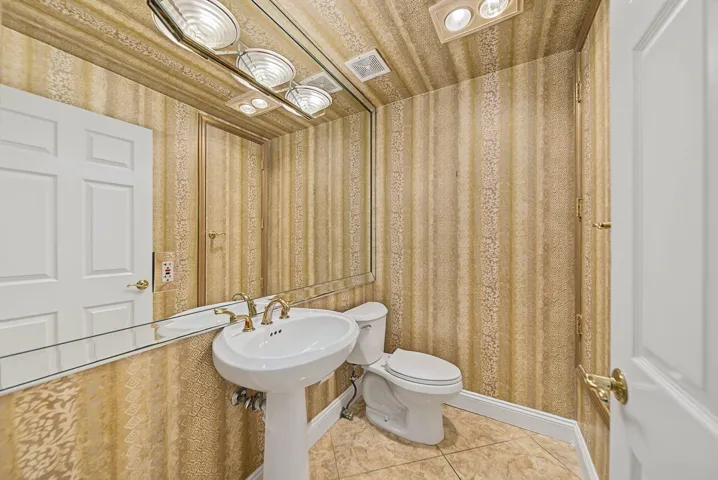 Downstairs half bath for guests