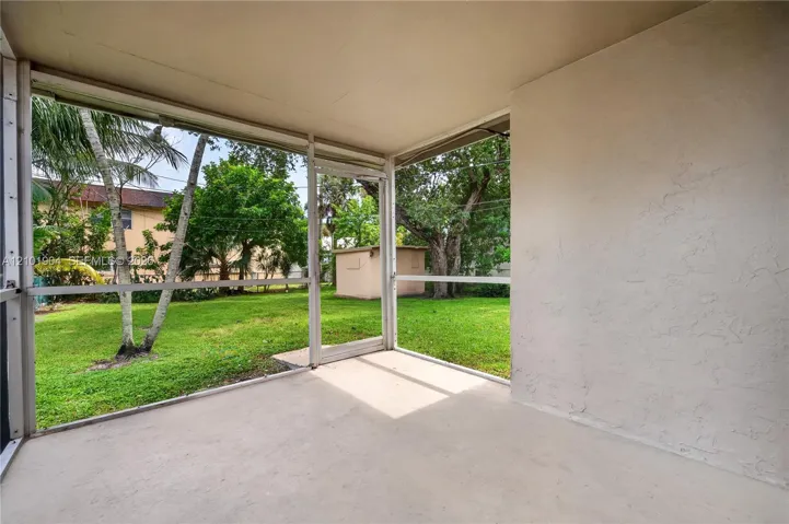 Screened patio.