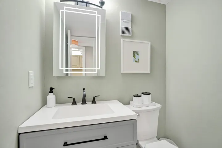 Convenient half bath /powder room