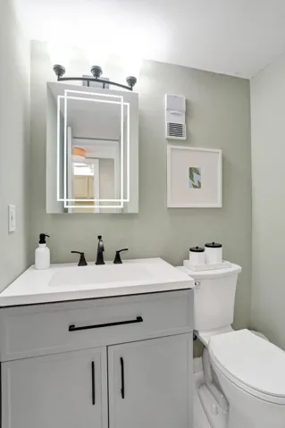 Convenient half bath /powder room
