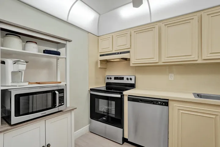 Kitchen with Stainless Appliances.