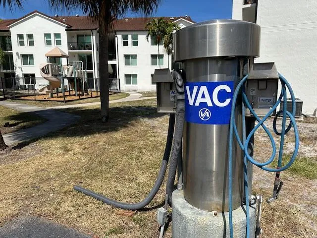 car cleaning area located in the back park of the complex next to the playground