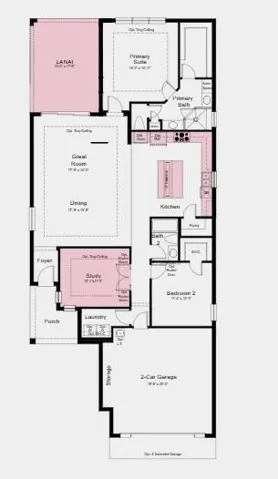Floor Plan - Additional Highlights Include: upgraded flooring, cabinets, and countertops, and glass front door