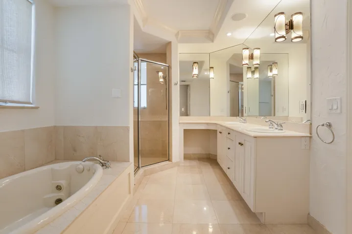 Primary spa-inspired bathroom