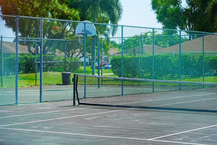 Tennis and basketball courts