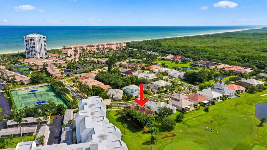 Walk to beaches and all the amenities. Close to back entrance for easy community access.