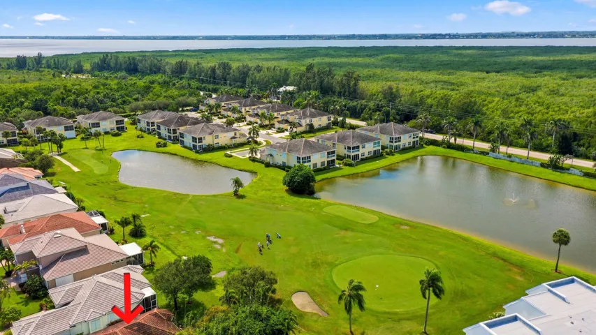 Aerial view looking back.