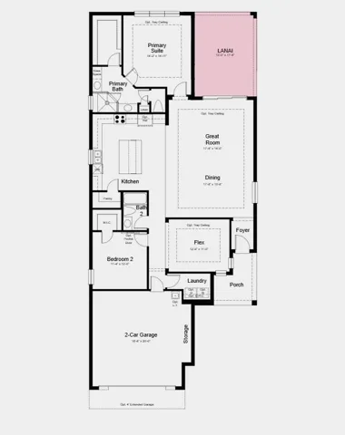 Floor Plan - Additional Highlights Include: whole house impact windows and pre-plumb for future laundry sink