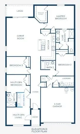 Model home - actual features may vary.