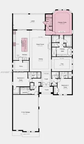 Floor Plan - Additional Highlights Include: whole house impact windows, 8' interior doors, pool/spa prewire