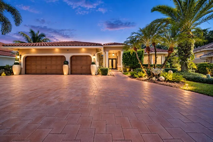 Twilight Mediterranean Home and Tropical