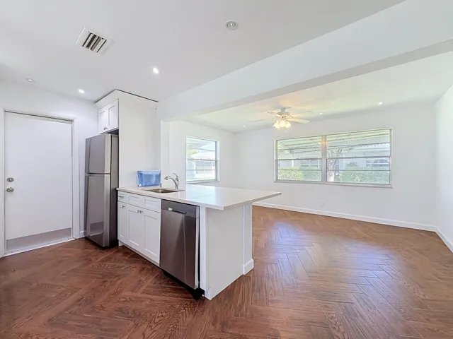 Kitchen and dining area