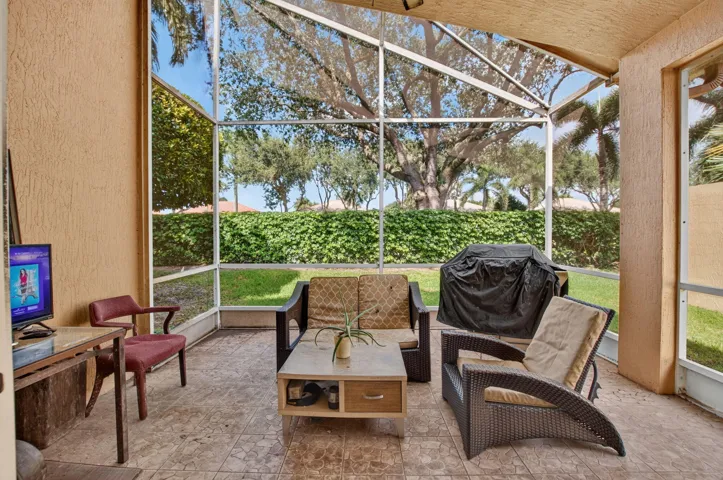 screened porch area