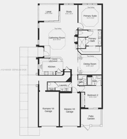 Floor Plan - Additional Highlights Include: all appliances included, fireplace and impact windows throughout home