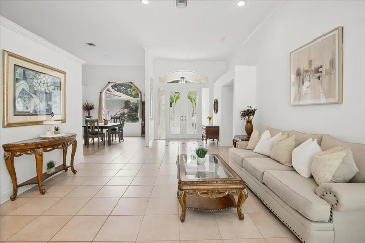 Living room views toward front of house