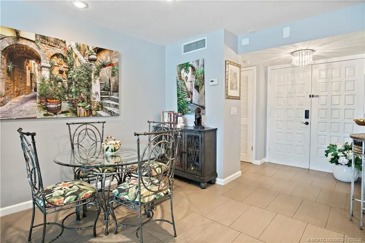 Separate Dining Area with Recessed Lighting - can easily accommodate seating for 8-10 people