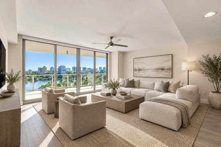Eastern Living Room with Access to Private Terrace.