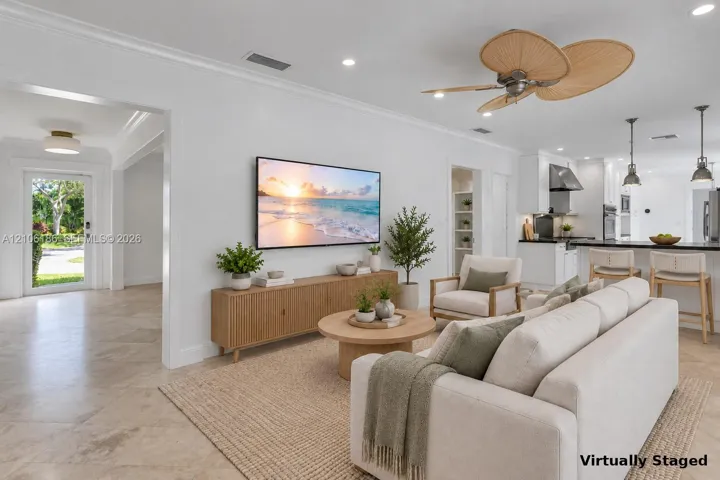 Virtually staged Family Room
