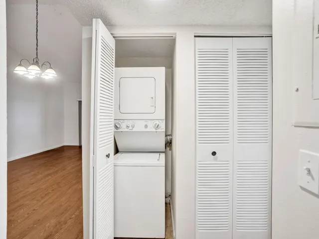 stackable washer and dryer in unit