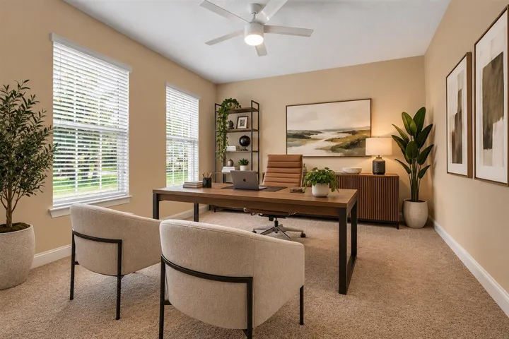 AI Warm Minimalist Home Office
