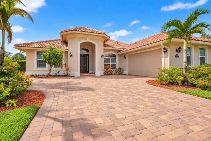 Front Mediterranean Home with Tropic