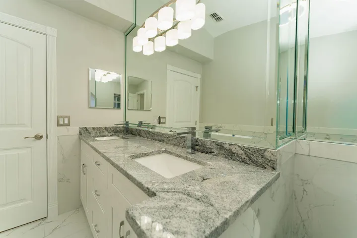 Dual vanities in Main Bathroom