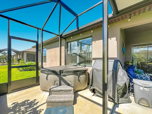 Porch hot tub