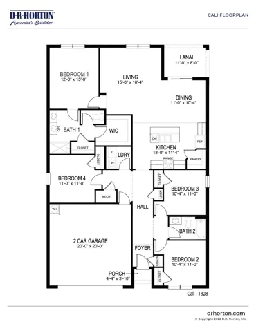 DR HORTON CALI FLOOR PLAN