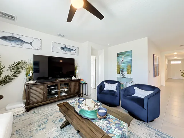 Living room to foyer