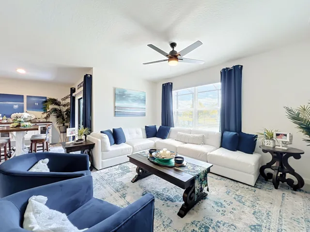 Living room to back window