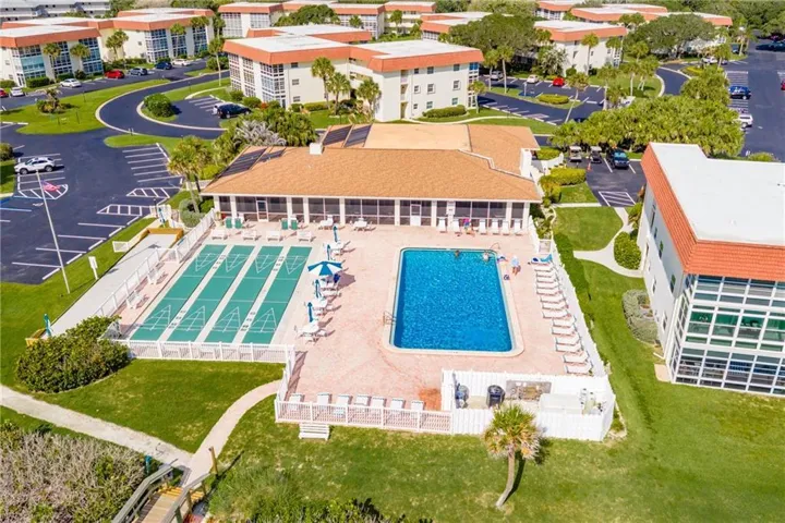 Del Mar-Aerial of Pool and Clubhouse