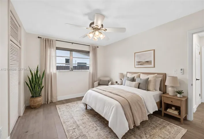 Guest bedroom w/ new plank wood look tile