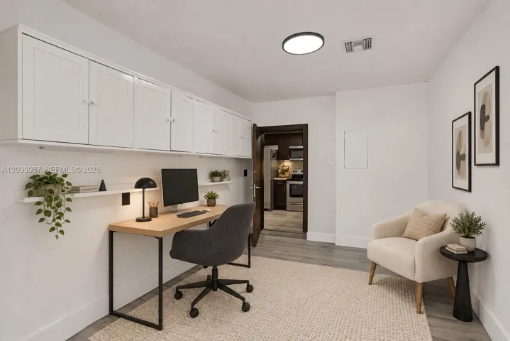 Bedroom 2 Virtually Staged as Office