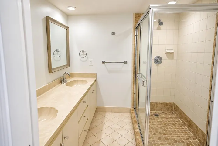Dual sinks and updated shower.
