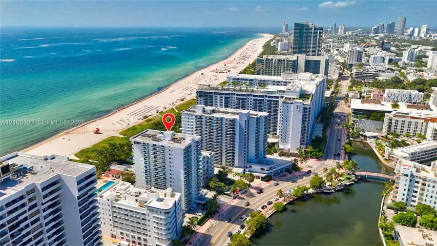 High-rise property featuring a coastal location with immediate proximity to the Atlantic Ocean shoreline and local waterway