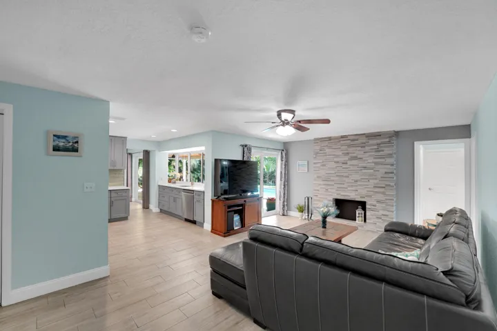 Family Room with fireplace