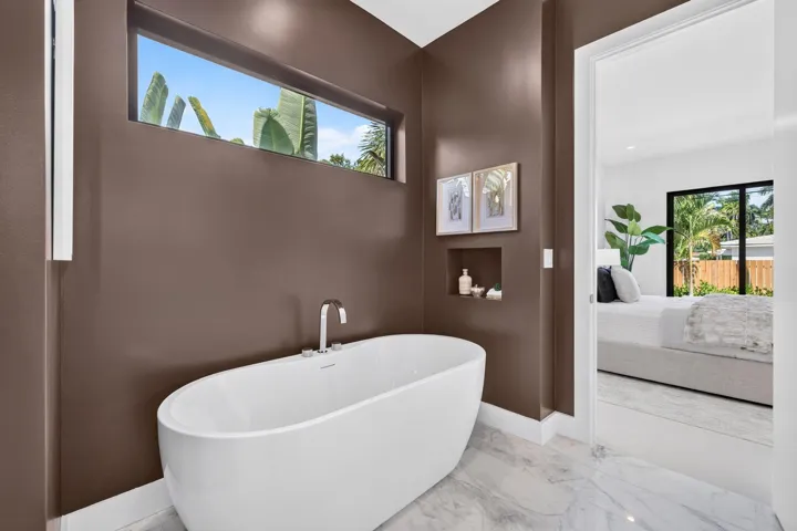 Primary Soaking Tub with TV Hookup