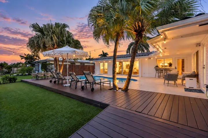 Twilight Tropical Poolside Retreat