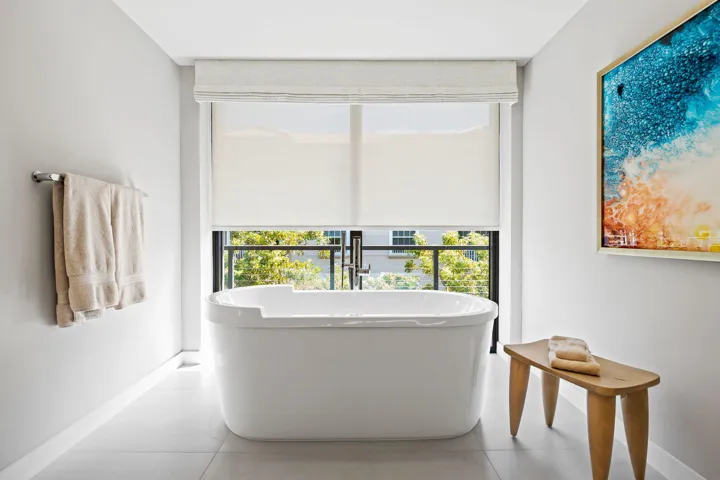 Primary bath soaking tub