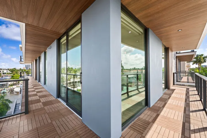 Primary terrace w/ NewTechWood drainage decking + TG ceiling