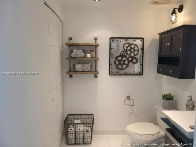 Half Bathroom Staged