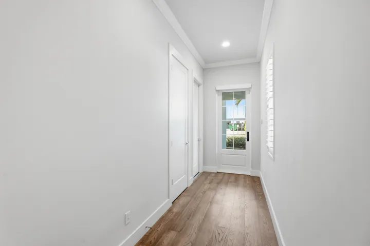 Front entryway and garage access