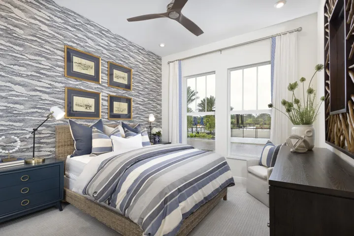Stock photos represent builder's floorplan