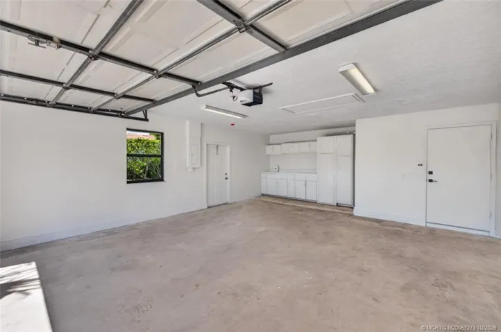Garage with extra space for workshop